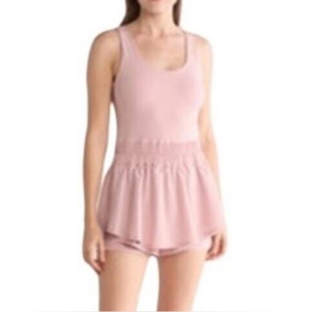 YOGALICIOUS One-Piece Romper Blush Silk Pink NWT